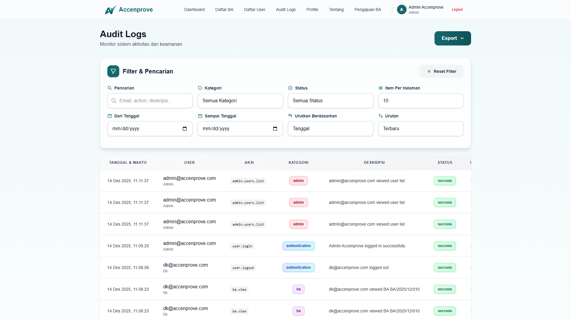 Accenprove Screenshot 4